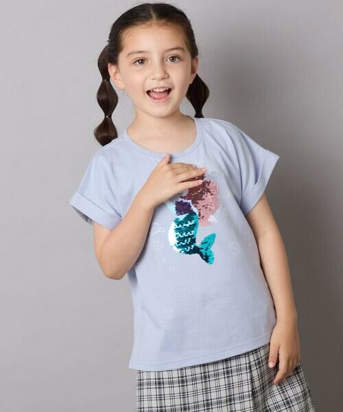 a.v.v / アー・ヴェ・ヴェ カットソー | 【接触冷感/ジメジメ対策/毛玉になりにくい/安心の綿100％】[100-150]スパンコールモチーフＴシャツ | 詳細23