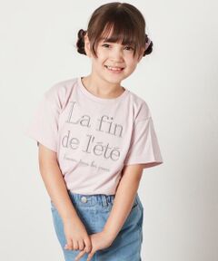 a.v.v / アー・ヴェ・ヴェ カットソー | 【接触冷感/ジメジメ対策/毛玉になりにくい/安心の綿100％/イージーケア】[100-130]ロゴ刺繍ゆるTシャツ