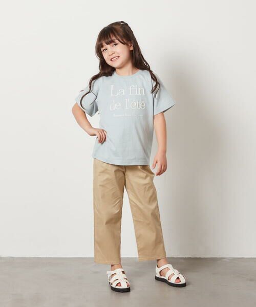 a.v.v / アー・ヴェ・ヴェ カットソー | 【接触冷感/ジメジメ対策/毛玉になりにくい/安心の綿100％/イージーケア】[100-130]ロゴ刺繍ゆるTシャツ | 詳細11