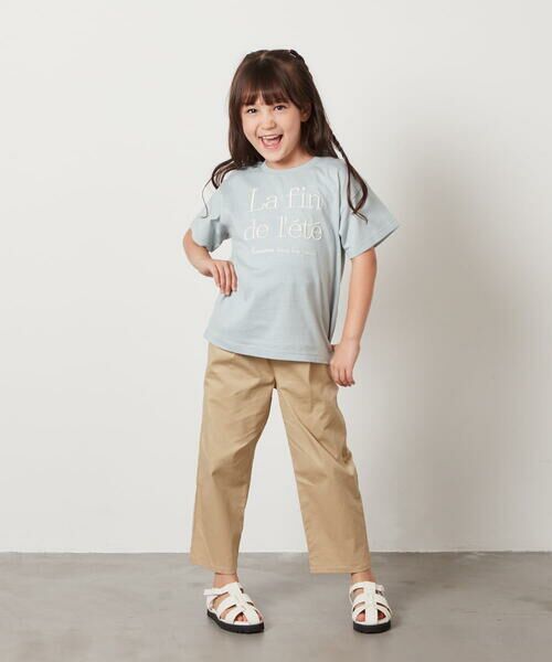 a.v.v / アー・ヴェ・ヴェ カットソー | 【接触冷感/ジメジメ対策/毛玉になりにくい/安心の綿100％/イージーケア】[100-130]ロゴ刺繍ゆるTシャツ | 詳細13