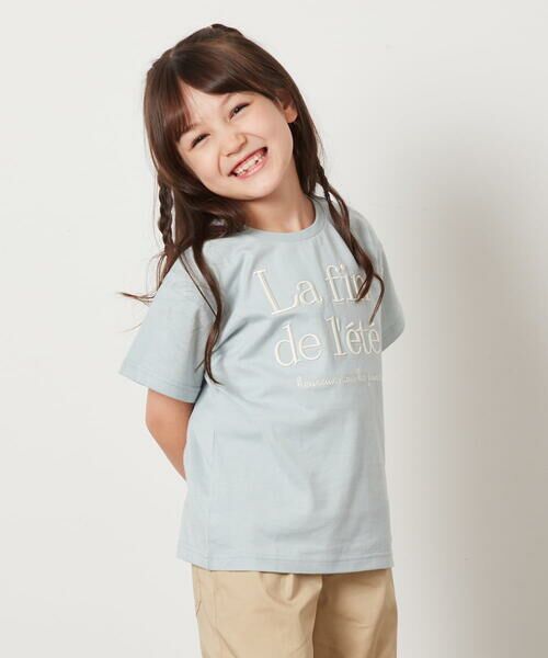 a.v.v / アー・ヴェ・ヴェ カットソー | 【接触冷感/ジメジメ対策/毛玉になりにくい/安心の綿100％/イージーケア】[100-130]ロゴ刺繍ゆるTシャツ | 詳細8