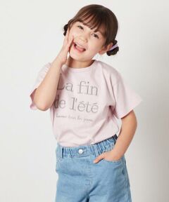 a.v.v / アー・ヴェ・ヴェ カットソー | 【接触冷感/ジメジメ対策/毛玉になりにくい/安心の綿100％/イージーケア】[140-150]ロゴ刺繍ゆるTシャツ