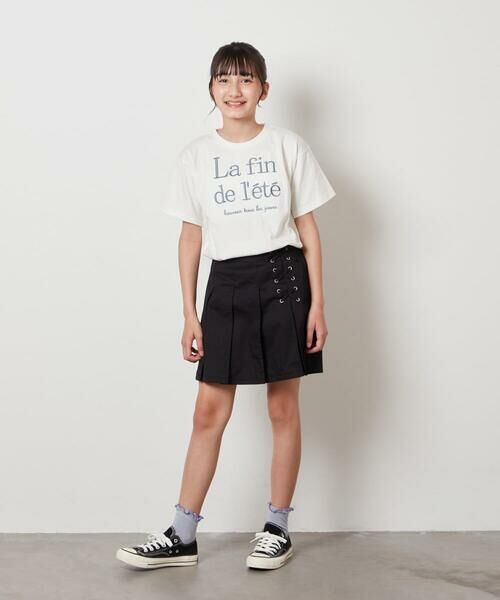 a.v.v / アー・ヴェ・ヴェ カットソー | 【接触冷感/ジメジメ対策/毛玉になりにくい/安心の綿100％/イージーケア】[140-150]ロゴ刺繍ゆるTシャツ | 詳細10