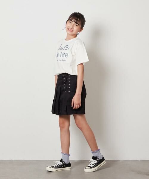 a.v.v / アー・ヴェ・ヴェ カットソー | 【接触冷感/ジメジメ対策/毛玉になりにくい/安心の綿100％/イージーケア】[140-150]ロゴ刺繍ゆるTシャツ | 詳細13