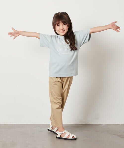 a.v.v / アー・ヴェ・ヴェ カットソー | 【接触冷感/ジメジメ対策/毛玉になりにくい/安心の綿100％/イージーケア】[140-150]ロゴ刺繍ゆるTシャツ | 詳細3