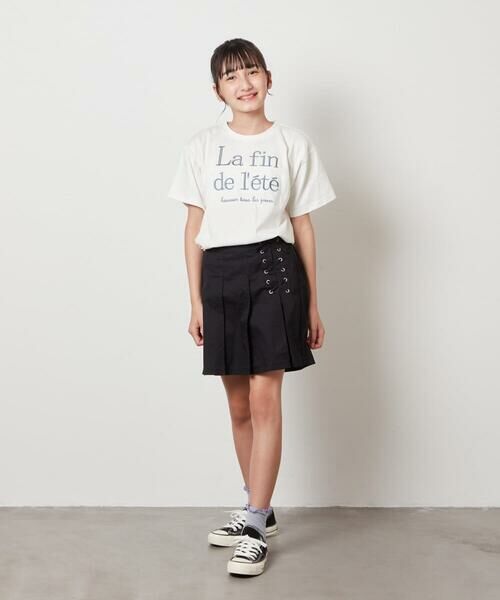 a.v.v / アー・ヴェ・ヴェ カットソー | 【接触冷感/ジメジメ対策/毛玉になりにくい/安心の綿100％/イージーケア】[160]ロゴ刺繍ゆるTシャツ | 詳細30