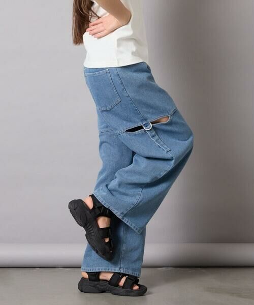 a.v.v / アー・ヴェ・ヴェ その他パンツ | [130-160]サイドスリットデニム | 詳細1