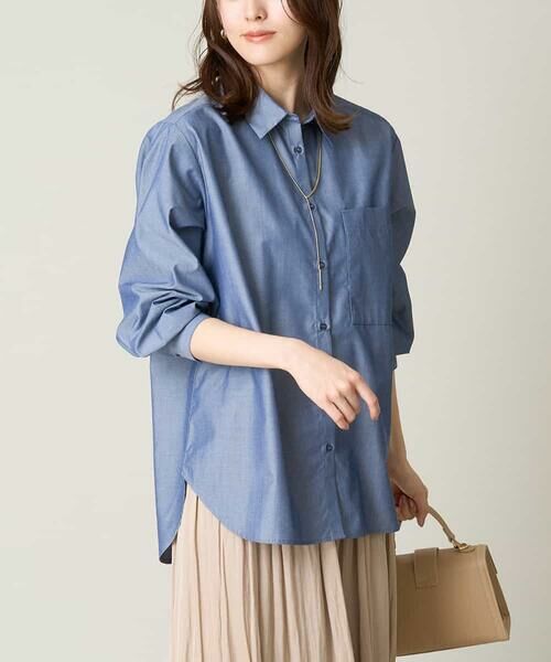 a.v.v / アー・ヴェ・ヴェ シャツ・ブラウス | ベーシックシャツ(ネイビー)