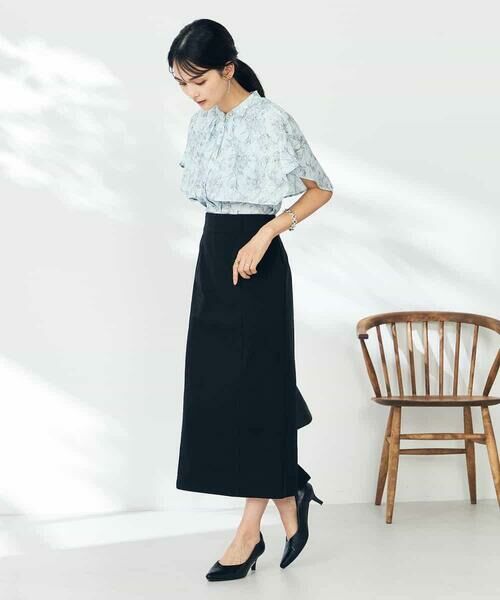 a.v.v / アー・ヴェ・ヴェ シャツ・ブラウス | 線画プリントケープブラウス | 詳細16