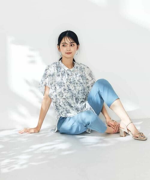 a.v.v / アー・ヴェ・ヴェ シャツ・ブラウス | 線画プリントケープブラウス | 詳細29