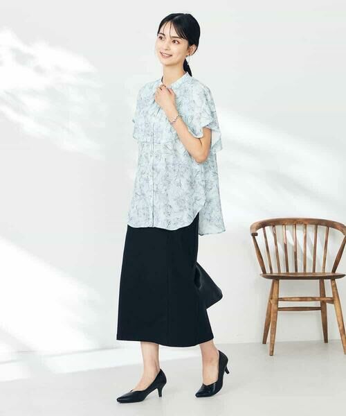 a.v.v / アー・ヴェ・ヴェ シャツ・ブラウス | 線画プリントケープブラウス | 詳細6