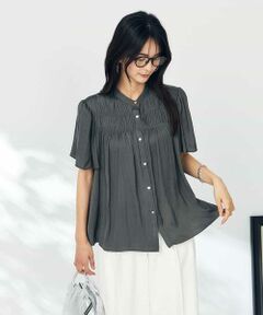 a.v.v / アー・ヴェ・ヴェ シャツ・ブラウス | サテンシャーリングブラウス