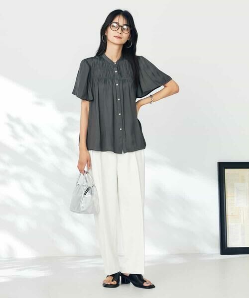a.v.v / アー・ヴェ・ヴェ シャツ・ブラウス | サテンシャーリングブラウス | 詳細16