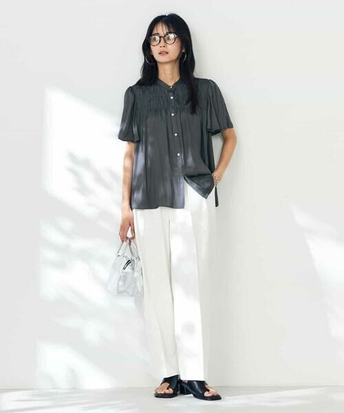 a.v.v / アー・ヴェ・ヴェ シャツ・ブラウス | サテンシャーリングブラウス | 詳細19