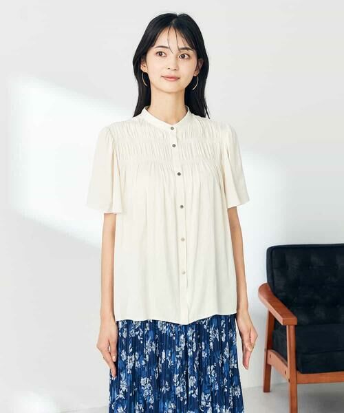 a.v.v / アー・ヴェ・ヴェ シャツ・ブラウス | サテンシャーリングブラウス | 詳細20