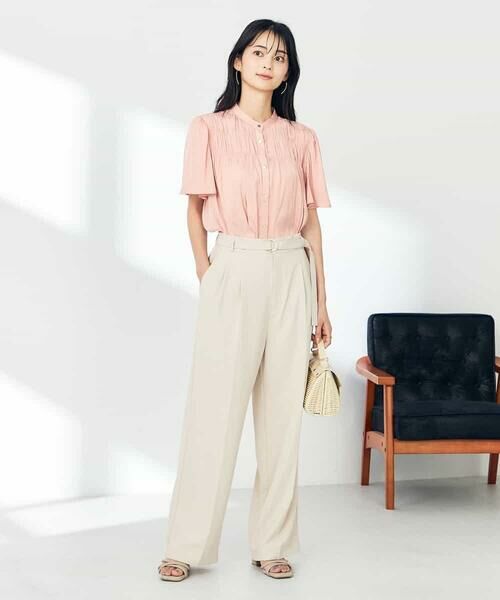 a.v.v / アー・ヴェ・ヴェ シャツ・ブラウス | サテンシャーリングブラウス | 詳細3