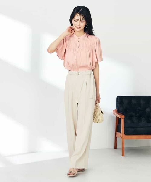 a.v.v / アー・ヴェ・ヴェ シャツ・ブラウス | サテンシャーリングブラウス | 詳細4