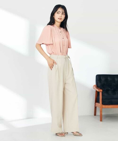 a.v.v / アー・ヴェ・ヴェ シャツ・ブラウス | サテンシャーリングブラウス | 詳細5