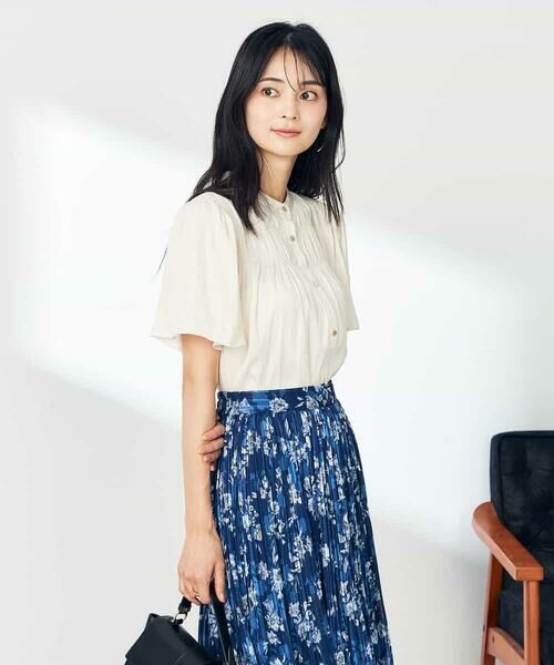 a.v.v / アー・ヴェ・ヴェ シャツ・ブラウス | サテンシャーリングブラウス | 詳細7