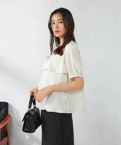 a.v.v / アー・ヴェ・ヴェ シャツ・ブラウス | 【接触冷感/UVカット/吸水速乾/イージーケア】サテンティアードブラウス | 詳細1