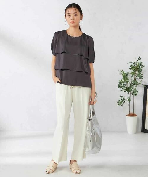 a.v.v / アー・ヴェ・ヴェ シャツ・ブラウス | 【接触冷感/UVカット/吸水速乾/イージーケア】サテンティアードブラウス | 詳細11