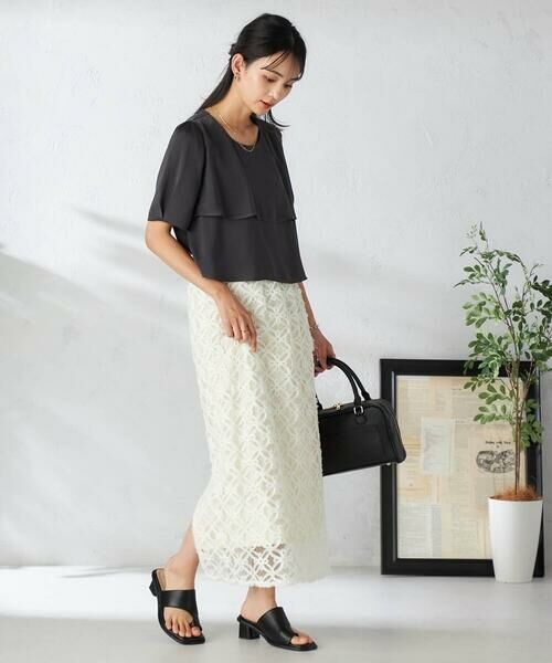 a.v.v / アー・ヴェ・ヴェ シャツ・ブラウス | 【接触冷感/UVカット/吸水速乾/イージーケア】サテンティアードブラウス | 詳細18