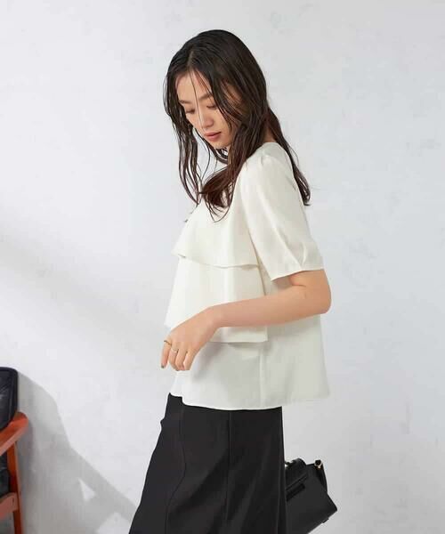 a.v.v / アー・ヴェ・ヴェ シャツ・ブラウス | 【接触冷感/UVカット/吸水速乾/イージーケア】サテンティアードブラウス | 詳細2