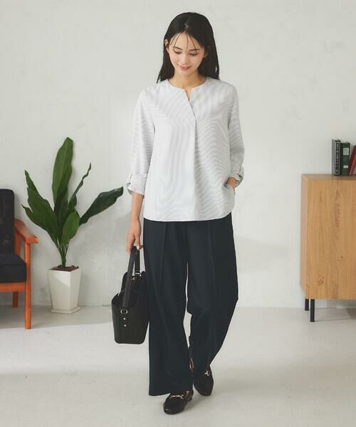 a.v.v / アー・ヴェ・ヴェ シャツ・ブラウス | 【洗える/イージーケア/吸水速乾/UVカット】袖リボンサッカーブラウス【セットアップ対応】 | 詳細11