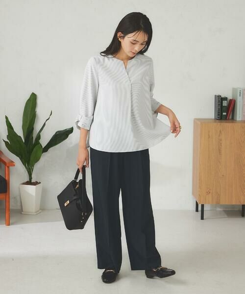 a.v.v / アー・ヴェ・ヴェ シャツ・ブラウス | 【洗える/イージーケア/吸水速乾/UVカット】袖リボンサッカーブラウス【セットアップ対応】 | 詳細12