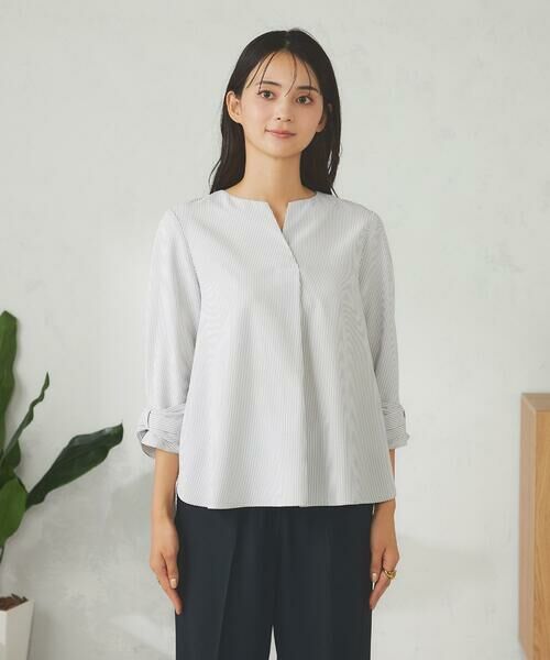 a.v.v / アー・ヴェ・ヴェ シャツ・ブラウス | 【洗える/イージーケア/吸水速乾/UVカット】袖リボンサッカーブラウス【セットアップ対応】 | 詳細15
