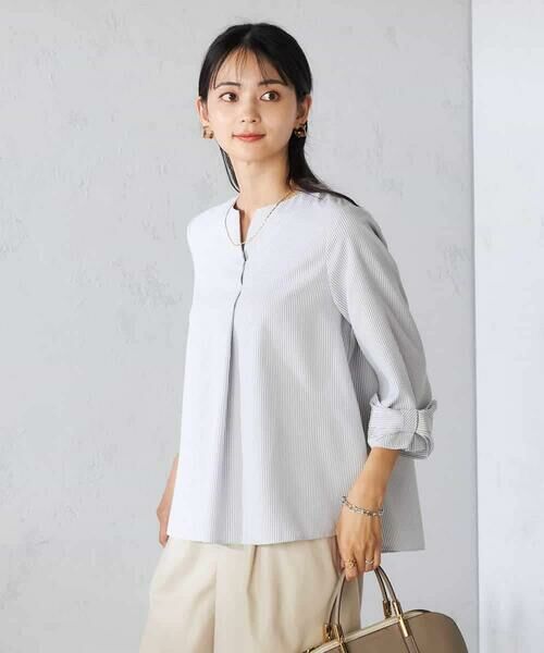 a.v.v / アー・ヴェ・ヴェ シャツ・ブラウス | 【洗える/イージーケア/吸水速乾/UVカット】袖リボンサッカーブラウス【セットアップ対応】 | 詳細2