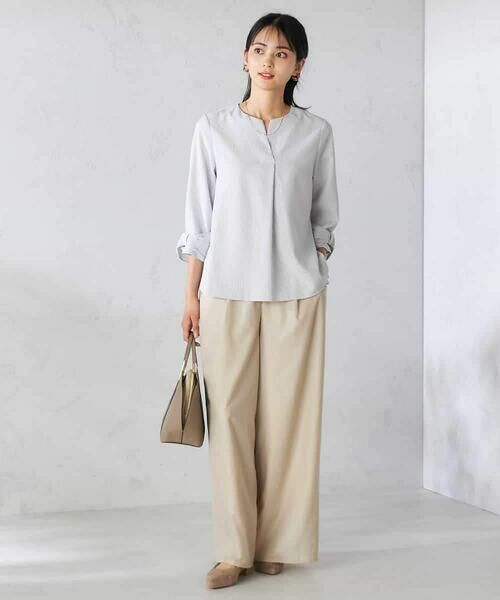 a.v.v / アー・ヴェ・ヴェ シャツ・ブラウス | 【洗える/イージーケア/吸水速乾/UVカット】袖リボンサッカーブラウス【セットアップ対応】 | 詳細5