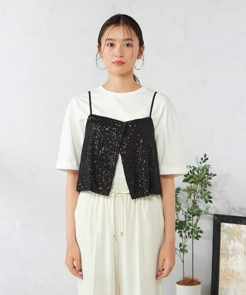 a.v.v / アー・ヴェ・ヴェ その他トップス | スパンコールビスチェ | 詳細15