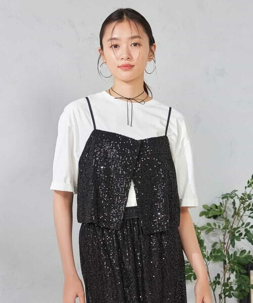 a.v.v / アー・ヴェ・ヴェ その他トップス | スパンコールビスチェ | 詳細2