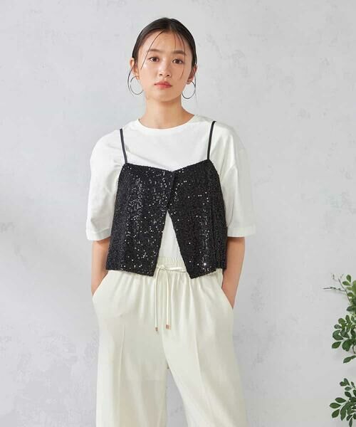 a.v.v / アー・ヴェ・ヴェ その他トップス | スパンコールビスチェ | 詳細9