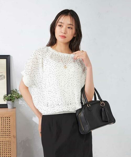 a.v.v / アー・ヴェ・ヴェ シャツ・ブラウス | シフォン楊柳プリーツブラウス | 詳細15