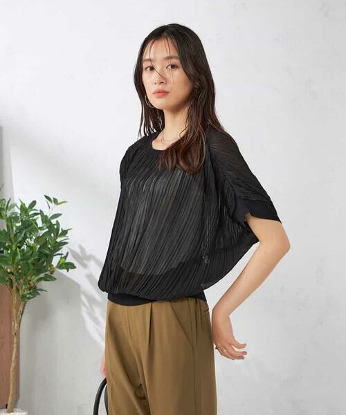 a.v.v / アー・ヴェ・ヴェ シャツ・ブラウス | シフォン楊柳プリーツブラウス | 詳細21