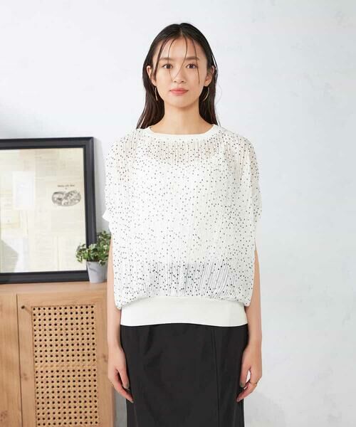 a.v.v / アー・ヴェ・ヴェ シャツ・ブラウス | シフォン楊柳プリーツブラウス | 詳細7