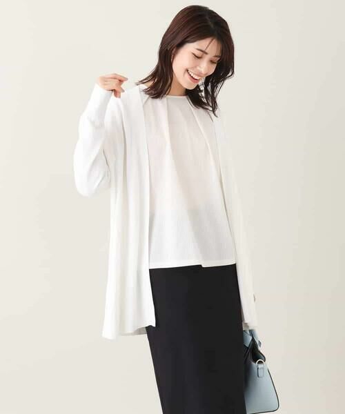a.v.v / アー・ヴェ・ヴェ カーディガン・ボレロ | 【UVカット】さらさらタッチミドル丈トッパーカーディガン | 詳細1