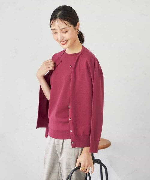 a.v.v / アー・ヴェ・ヴェ カーディガン・ボレロ | 【洗える】クルーネック美ラクるカーディガン | 詳細2