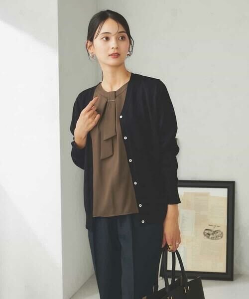 a.v.v / アー・ヴェ・ヴェ カーディガン・ボレロ | 【洗える】Vネック美ラクるカーディガン | 詳細12