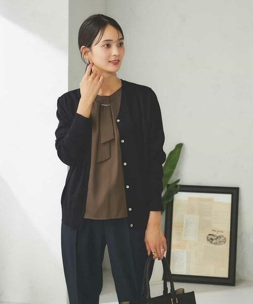 a.v.v / アー・ヴェ・ヴェ カーディガン・ボレロ | 【洗える】Vネック美ラクるカーディガン | 詳細13