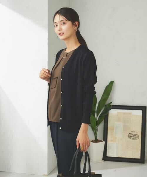 a.v.v / アー・ヴェ・ヴェ カーディガン・ボレロ | 【洗える】Vネック美ラクるカーディガン | 詳細14