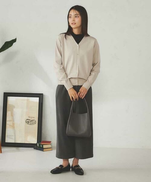 a.v.v / アー・ヴェ・ヴェ カーディガン・ボレロ | 【洗える】Vネック美ラクるカーディガン | 詳細8