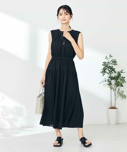 a.v.v / アー・ヴェ・ヴェ ロング・マキシ丈ワンピース | 配色パイピング切り替えワンピース | 詳細10