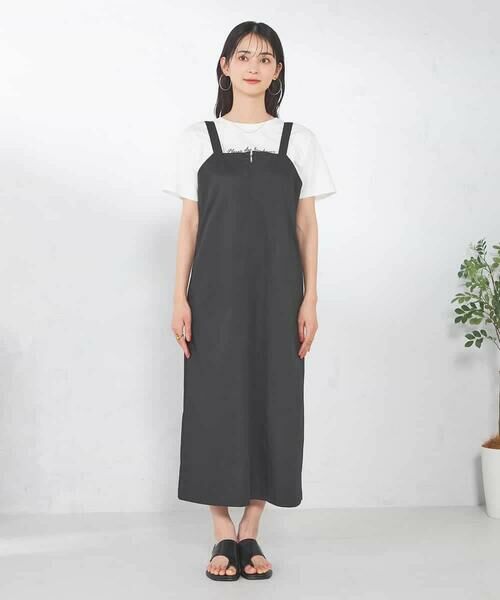 a.v.v / アー・ヴェ・ヴェ ロング・マキシ丈ワンピース | フロントジップジャンパースカート | 詳細11