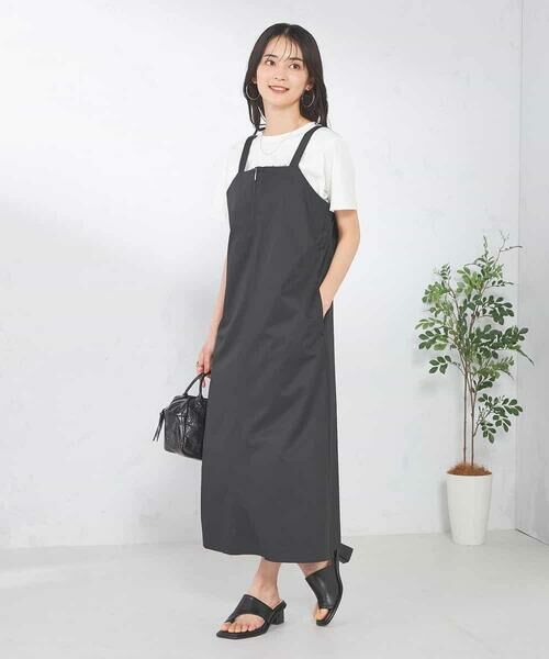 a.v.v / アー・ヴェ・ヴェ ロング・マキシ丈ワンピース | フロントジップジャンパースカート | 詳細5