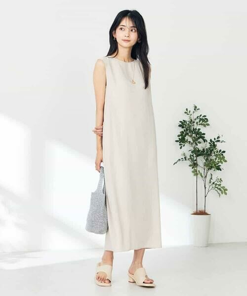 a.v.v / アー・ヴェ・ヴェ ロング・マキシ丈ワンピース | 【接触冷感/洗える/イージーケア】バックヨークノースリーブワンピース | 詳細22