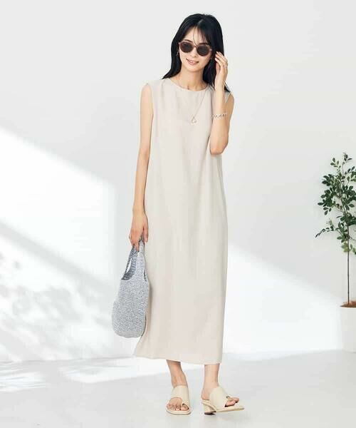 a.v.v / アー・ヴェ・ヴェ ロング・マキシ丈ワンピース | 【接触冷感/洗える/イージーケア】バックヨークノースリーブワンピース | 詳細26