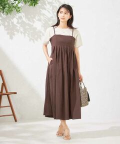 a.v.v / アー・ヴェ・ヴェ ロング・マキシ丈ワンピース | 【接触冷感/洗える】タックフレアキャミワンピース